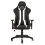 INNOWIN Defender IGC Series Gaming Chair with Premium Soft Fabric and PU Leather Ergonomic 3D Adjustable Armrest and Adjustable Neck & Lumbar Pillow with Glass Filled Nylon Base (White)