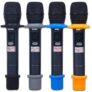 CellCase 4 Sets Wireless Handheld Microphone Shakeproof Anti-rolling Mic Protection Silicone Ring & Bottom Rod Sleeve Holder Stand for KTV Device (4 colors)