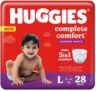 Huggies Complete Comfort Wonder Pants Large With 5 In 1 Comfort – L(28 Pieces)