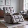 Drogo Evo Lounge Oversized Motorised Single Seater Recliner Sofa with Rapid Recline Technology, Premium Suede Fabric & Padded Body | Electric Recliner Chairs for Home Relax with 1 Year Warranty (Grey)