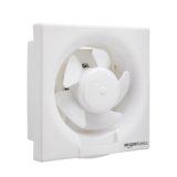 Amazon Basics Ventilation 10″ Fan | 40W | 5 Blades | 250 mm Sweep | 3.2 dB Low Noise | Window Mount | Wall Switch Control | White Plastic