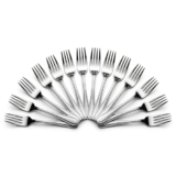 Mumma’s LIFE Stainless Steel Dinner Forks Set for Home & Kitchen | 12 cm Fruit Forks with Mirror Finish | Rust Resistant, Silver Cutlery for Fruits, Desserts, Snacks & Dining Table | Set of 12Piece