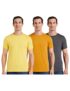 Amazon Brand – Symbol Men’S Solid Regular T-Shirt (Aw17Plpo3-3_Dark Grey Melange, Sun Yellow, Inca Gold 2Xl)