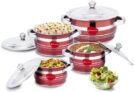 Klassi Kichen Induction Bottom Cookware Set(Stainless Steel, 4 – Piece)