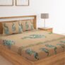 Flipkart Smartbuy 104 Tc Cotton Double Printed Flat Bedsheet(Pack Of 1, Brown, Blue, Green)