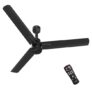 Polycab Silencio Mini DLX 1200mm 5-Star Advanced BLDC,Remote Ceiling fan for home|High Air Delivery, 25 Speed Setting, Sleep Mode, Reverse Rotation |3+1 Years Warranty【Midnight Black】