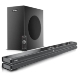 Intex 2.1 Wireless Soundbar with 6.5” Subwoofer 180W Powerful Output Bluetooth 5.1 HDMI ARC Optical Aux USB Deep Bass Home Theatre Sound System for TV Music and Movies (Black)
