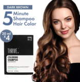 ThriveCo Coloring Shampoo with Hyaplex™ for Rich, Shiny Colored Hair | Ammonia-Free , Dark Brown