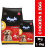 Drools (3+ 1.2 kg inside) Egg and Real Chicken 4.2 kg Dry Young Dog Food