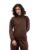 Dark Brown Fleece Front Zipper Sweatshirt