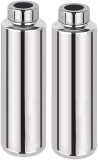 Kimaya Stainless Steel Water Bottle 1000 Ml Bottle(Pack Of 2, Silver, Steel)