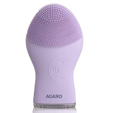 Agaro Cm2107 Sonic Facial Cleansing Massager, Ultra Hygienic Soft Silicone Facial Cleansing Brush For Deep Cleansing, Skin Care, Gentle Exfoliating And Heated Massaging Waterproof & Dustproof Vibrating Facial Brush, Purple