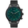 TIMEX Analog Watch for man with Green Round Dial & Black Stainless Steel Mesh Bracelet Band Water Resistant Men’s Wrist Watches – TWHG03SMU25