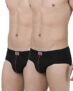 ONE8 by Virat Kohli Men’s Solid Brief (Pack of 2) (101- Black_Small)