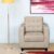 @home By Nilkamal Matthew Fabric 1 Seater Sofa for Living Room in Beige Color & Matte Finish