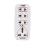 Digiway 3 + 1 Multiplug with LED Indicator, 4 Universal sockets, (Beige_Pack of 1)