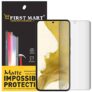 FIRST MART – A BRAND WORTH REMEMBERING Edge to Edge Tempereed Glass for Samsung Galaxy S22 Plus 5G | Matte Nano Impossible Fiber Full 4 Layer Edge to Edge Screen Coverage & Installation Kit