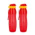 Larah by BOROSIL Red Carnation Opalware Dinner Set, (14-Pieces, White)