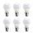 Syska 12-Watt LED Bulb (Pack of 6, White) b22d