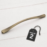 Atom 11.8 Inch Zinc Handle | Antique Finish | Wardrobe Grip, Drawer Pull, Cupboard Bar, Cabinet Fitting | Pack of 2 | CH-548
