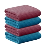 Story@Home Microfiber Hand Towel, Gym Workout Super Soft, Absorbent, Lightweight, Ultra Quick-Drying, Soft And Durable Travel Use 400Gsm- 60Cm X 40Cm-Combo, Pink Blue