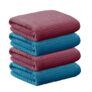 Story@Home Microfiber Hand Towel, Gym Workout Super Soft, Absorbent, Lightweight, Ultra Quick-Drying, Soft And Durable Travel Use 400Gsm- 60Cm X 40Cm-Combo, Pink Blue