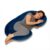 Amazon Basics Full Body Pregnancy Pillow for Maternity,Baby Nursing,Full Body Support|C-Shaped-Washable Cover with Zip-Blue, Grey, Velvet