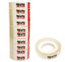 CELLUX 12 Rolls Essential Transparent Tape Refills, Clear Tape, Cello Tape, All-Purpose Transparent Glossy Tape for Office, Home, School – 0.5″ Inch X 9 Meter Per Roll