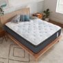 Springtek Eurotop Hybrid Latex Mattress | Euro Top 6 Inches Pocket Spring Queen Size Gadda | GOLS CERTFIED Natural PINCORE Dunlop Latex |78×60 Inch