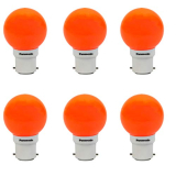 Panasonic 0.5 Watt Night Light Spherical Led Bulb Base B22 (Red, Pack Of 6)
