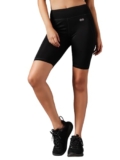 Clovia Women’s Polyester Activewear Sports Cycling Shorts (AB0055P13_Black_M)