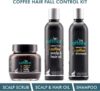 Mcaffeine Coffee Hair Fall Control Kit With Protein, Redensyl, Natural Aha & Argan Oil | Shampoo, Hair Oil, Scalp Scrub | All Hair Types | Sulphate & Silicone Free(3 Items In The Set)