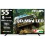 PHILIPS 138 cm (55 inches) 4K Ultra HD QLED Smart QD-Mini LED Google TV 55MLED610/94