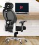 Da Urban® Prisma High Back Revolving Mesh Office Executive Ergonomic Chair With Adjustable Headrest And Tilt Lock, Long Day Comfort, (Black)