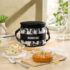 Glen Digital Air Fryer 5L, 1500W Large Airfryer with 6 Pre-Set Function, Non-Stick Basket, Auto Sleep & Shut Off, Timer & Temperature Control, Bake Fry Roast & Grill with Less Oil – Black (SA3041DIGI)