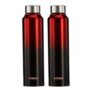 Amazon Brand – Solimo Stainless Steel Water Bottle (Pack of 2) | BIS Approved | 900ml (Dual Colour)