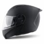 Vega VM-02 Spike Flip-Up Motorcycle Helmet with ISI Certification | High-Impact ABS Shell, Dual Visor, UV & Scratch Resistant: Dull Black , L