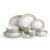 Cello Opalware Divine Series Trinity 33 Pieces Dinner Set | Opal Glass Crockery for 6 | Bone Ash-Free, Lightweight, Elegant White Plate & Bowl Set |Opalglass Dinner Set for Daily Use & Gifting