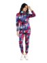 Chkokko Women Printed Zipper Track Suit Royalblue Xl