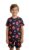 Ninos Dreams Half Sleeves Reindeer Printed Tshirt & Shorts-Navy Blue
