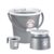 RATAN PLASTICWARE Plastic Bathroom Set of 3 Pieces Combo Pack Gloria Plain,18 Liters Bucket + Nova Stool Patla 107 + Gloria Plain Bath Mug 1 Liter – NIR Silver