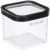 Floraware Food Safe Plastic Multiuse Square Fit-Lock Airtight Storage Jar,Containers for Kitchen Storage Set I Grocery Kitchen Container Set I Multipurpose Jar, 750 ml, set 1 BPA free, Black