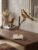 Golden Birds on Branch Sculpture with Marble Base, Metal