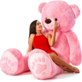 vtb retail stuffed toys 4 feet pink teddy bear / high quality / love teddy For girls valentine & Anniversary gift / cute and soft teddy bear -122 cm (Pink)  – 48 inch(Pink)