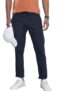 The Indian Garage Co Men Slim Fit Solid Mid-Rise Elasticated Linen Trousers