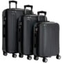 Amazon Brand – Solimo Grey Hardsided Luggage With Tsa Lock, Set Of 3 (78Cm +68.5 Cm + 56.5 Cm)
