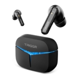 TRIGGR Kraken X3 Gaming Earbuds, TWS Low Latency, ENC Quad 4 Mics with Bluetooth v5.3 Rapid Pairing, 40 Hrs Playtime, IPX4 Water Resistance, Wireless in-Ear RGB Earpods (Black)