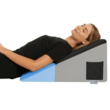 Sleepsia Wedge Pillow for Sleeping | 1 Year Warranty | Back Support Orthopedic Gel Memory Foam Wedge Cushion for Acid Reflux, Pregnancy, Snoring, GERD, Back & Leg Support- Grey/Black, 20″Lx17.4″Wx10″H