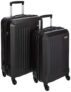 Amazon Brand – Solimo Set Of 2 (55 Cm + 66 Cm) Black Hardsided Trolley