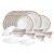 Larah by Borosil Elega Fluted Series Opalware Dinner Set | 31 Pieces for Family of 6 | Microwave & Dishwasher Safe | Bone-Ash Free | Crockery Set for Dining & Gifting | Plates & Bowls | White